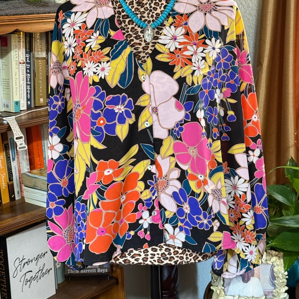 Colorful Floral Women's Blouse